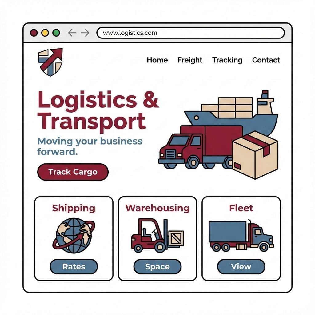 Logistics & Transport website design