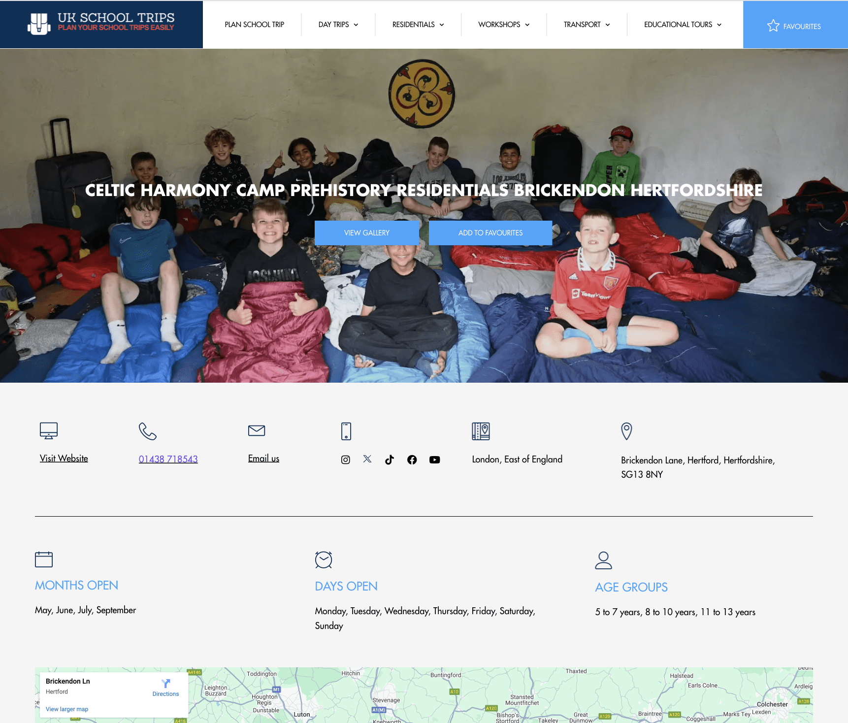 School trips page School trips page